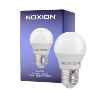 Noxion Lucent Lustre LED E27 Kugel Matt 2.5W 250lm - 827 Extra Warmweiß | Ersatz für 25W