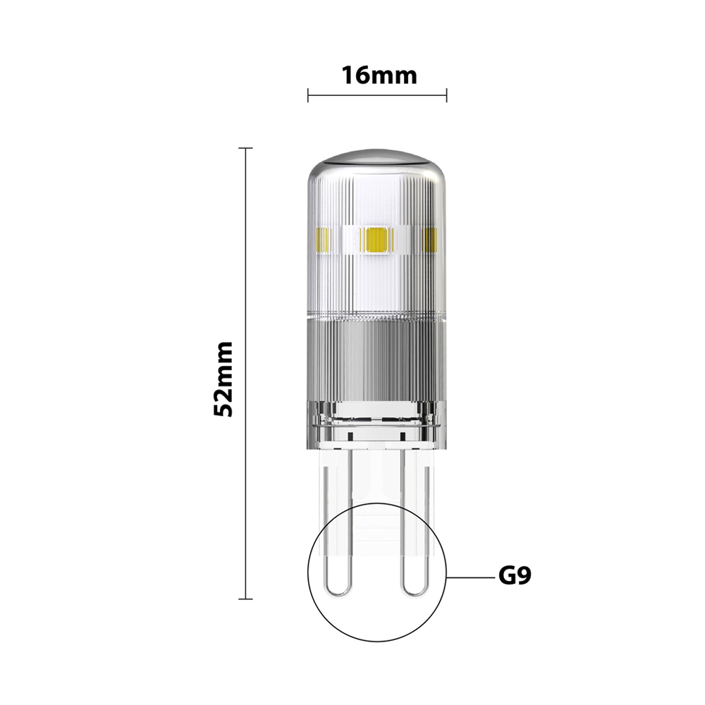 Noxion Bolt LED Capsule G9 1.9W 200lm - 827 Extra Warmweiß | Ersatz für 20W – Ansicht 3
