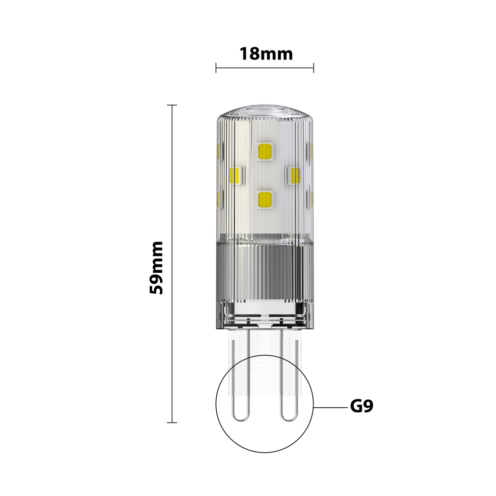 Noxion Bolt LED Capsule G9 3.8W 470lm - 827 Extra Warmweiß | Ersatz für 40W – Ansicht 3