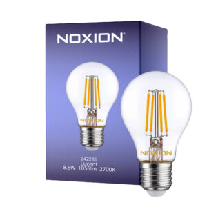 Noxion Lucent LED E27 Birne Fadenlampe Klar 8.5W 1055lm - 827 Extra Warmweiß - Ersatz für 75W