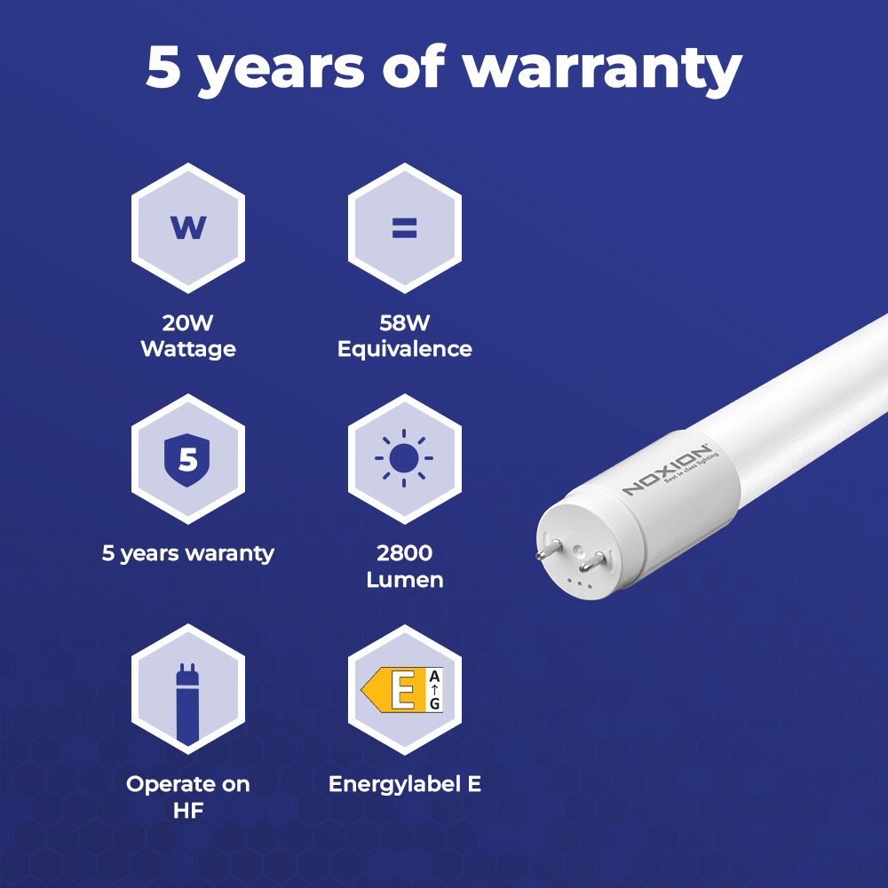 Noxion LED Röhre T8 Avant Extreme (HF) High Output 20W 2800lm - 830 Warmweiß | 150cm - Ersatz für 58W – Ansicht 9