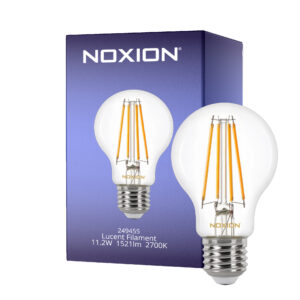 Noxion Lucent Fadenlampe LED E27 Birne Klar 11.2W 1521lm - 827 Extra Warmweiß | Ersatz Für 100W