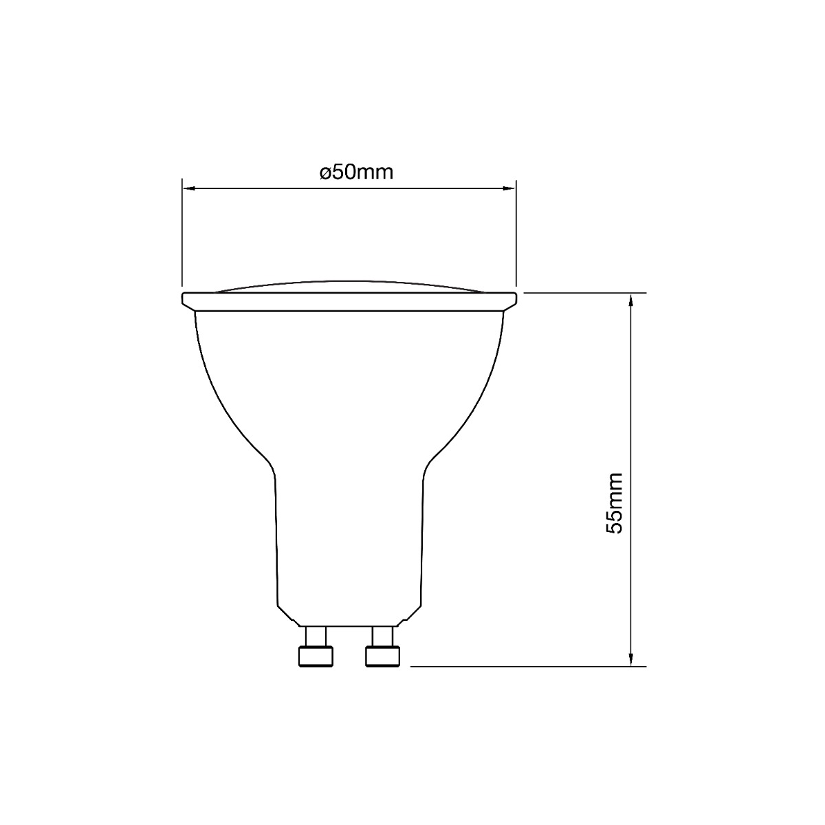 Noxion LED-Spot GU10 PAR16 5.5W 620lm 120D - 840 Kaltweiß | Ersatz Für 50W – Ansicht 3
