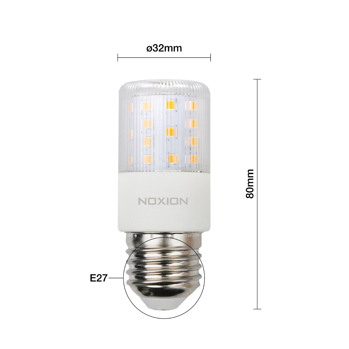 Noxion Lucent LED E27 Stick Klar 7W 806lm - 827 Extra Warmweiß | Dimmbar - Ersatz Für 60W – Ansicht 3