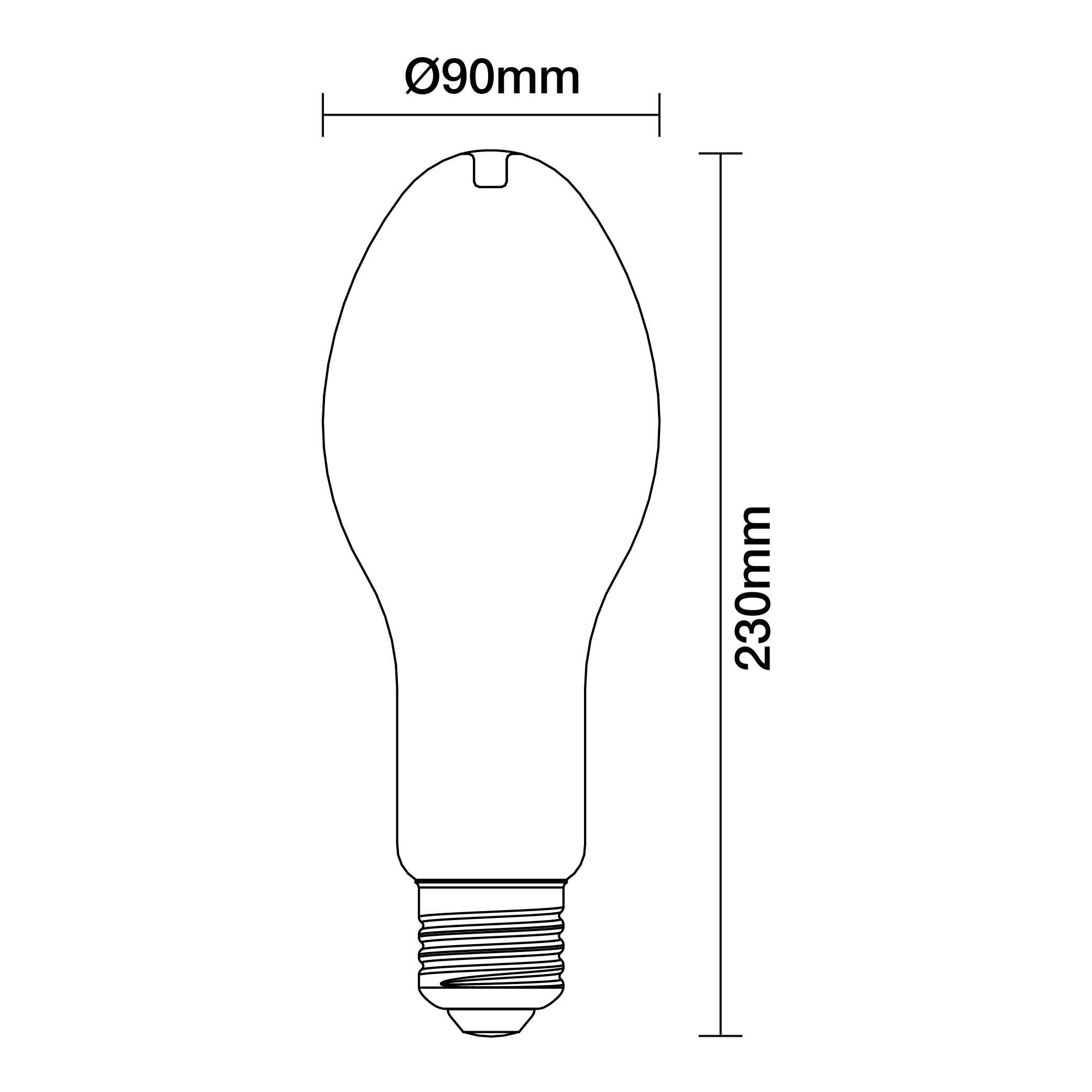 Noxion LED HID Elliptisch E40 36W 6000lm - 840 Kaltweiß | Ersatz Für 125W – Ansicht 4