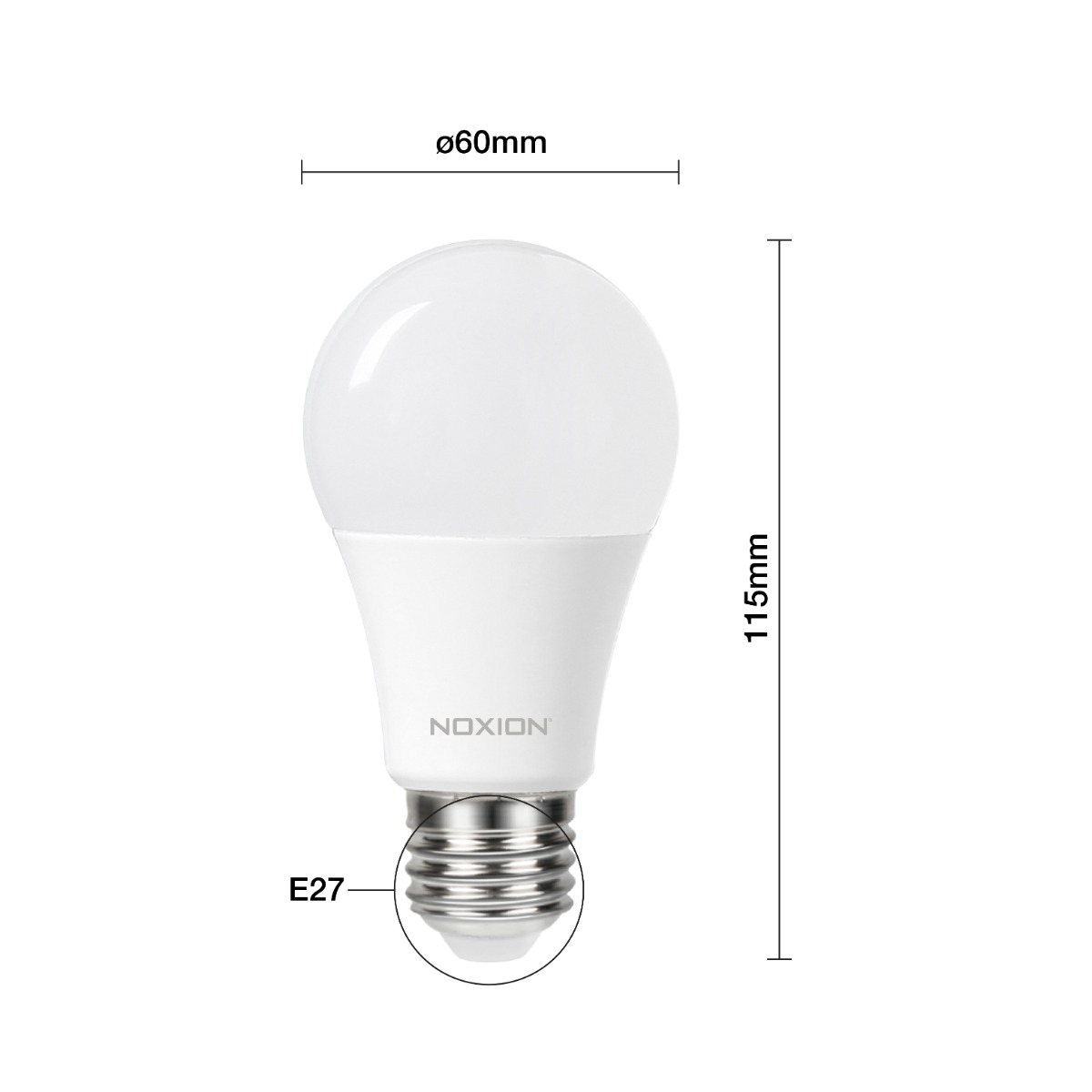 Noxion Lucent Classic Pro LED E27 Birne Matt 12.5W 1521lm - 840 Kaltweiß | Ersatz Für 100W – Ansicht 3