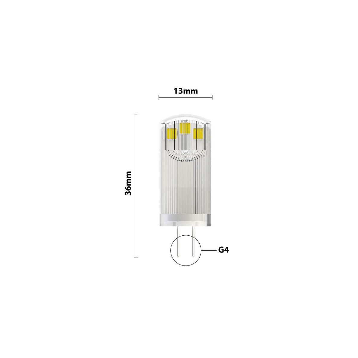 Noxion LED Kapsel G4 1.8W 190lm - 827 Extra Warmweiß| Ersatz Für 20W – Ansicht 4