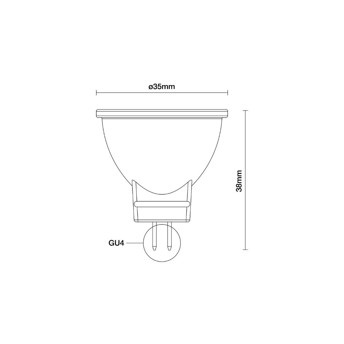Noxion LED-Spot Reflektor GU4 MR11 4.5W 345lm 36D - 927 Extra Warmweiß| Höchste Farbwiedergabe - Dimmbar - Ersatz Für 35W – Ansicht 3