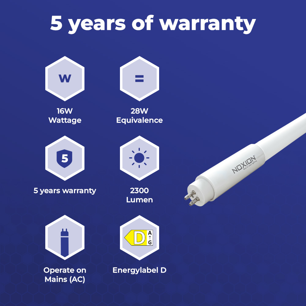 Noxion Avant LEDtube T5 Avant Extreme (Mains AC) High Efficiency 16W 2300lm - 830 Warmweiß | 115cm - Ersatz Für 28W – Ansicht 6
